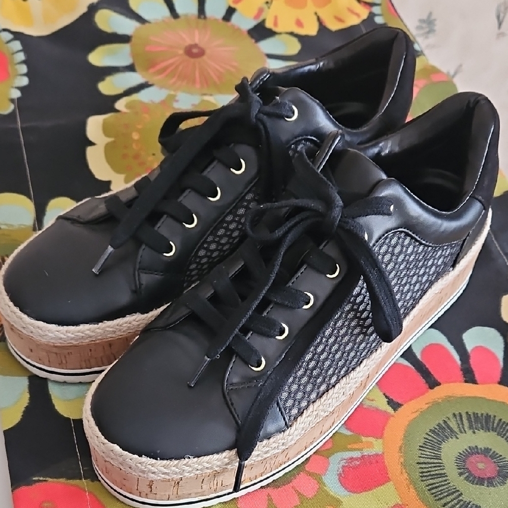 JLO Black and Tan Women's Sneakers Size 10